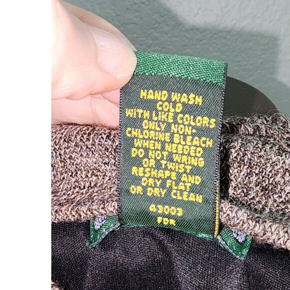 Cabela's Heavyweight Windshear Wool Brown Henley Sweater Size M - Picture 6 of 9